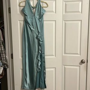 Oh Polly teal long dress
